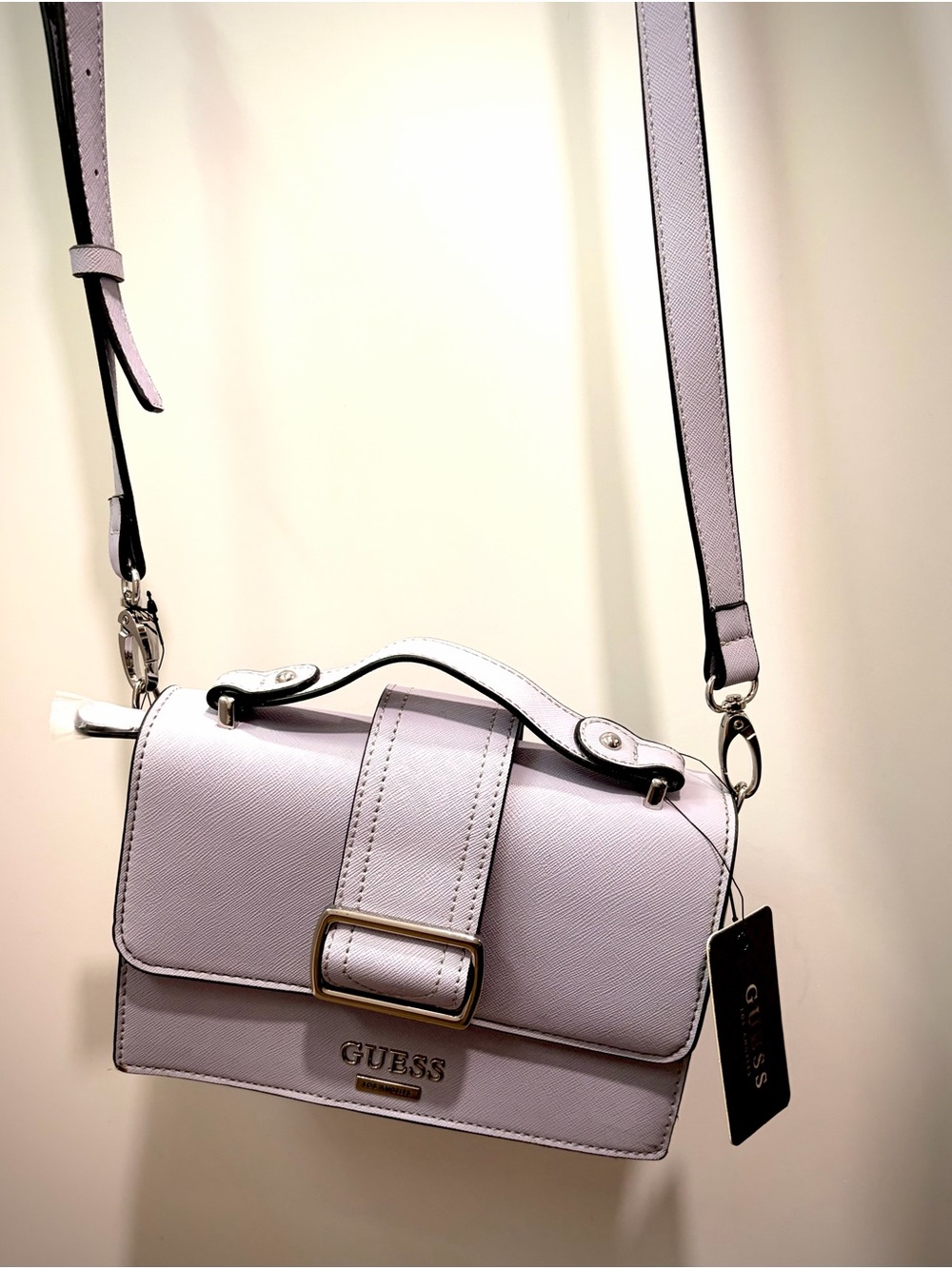 Guess Lavender Crossbody Bag with Gold Hardware